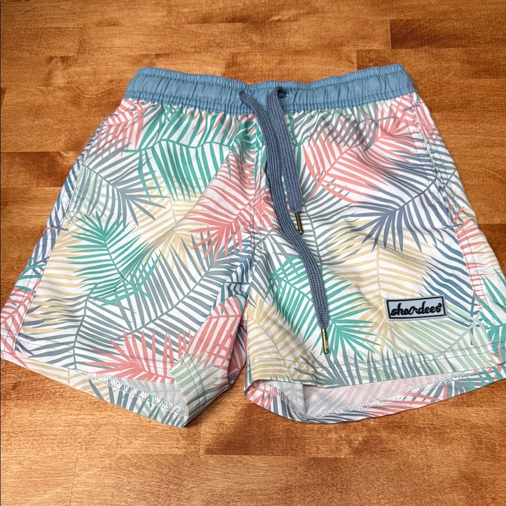 Shordees by Properly Tied, Palm Tree-swim Trunks, Boys size small. Like new